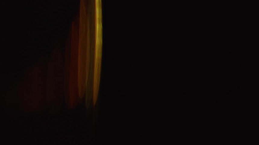 Lights shine in the dark room