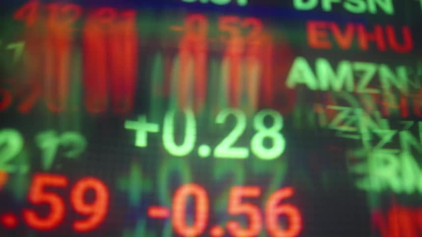 Some green and red numbers on a screen