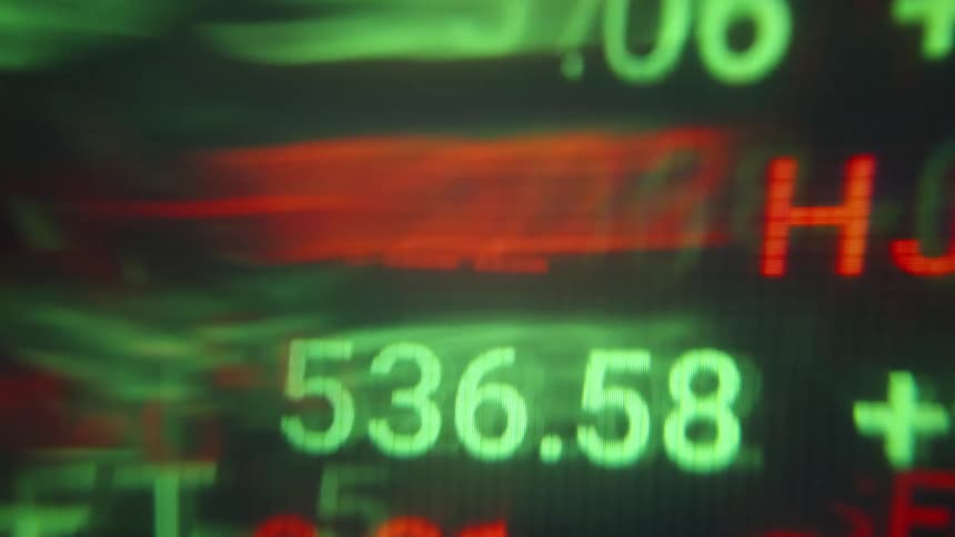Digital financial data in background