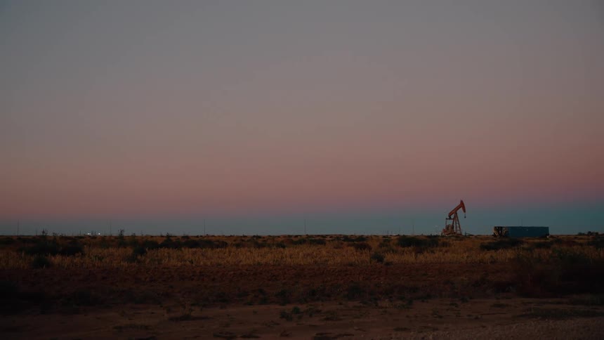 A landscape at sunset