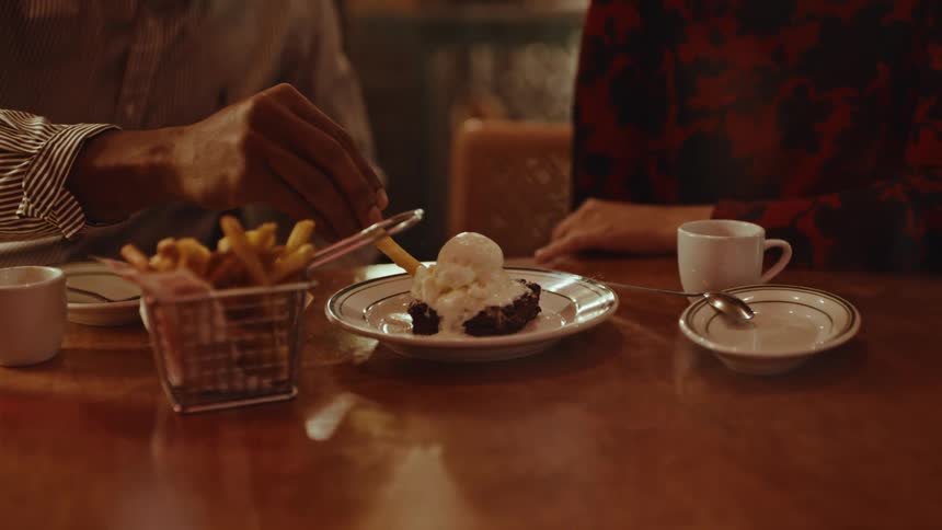 Food on a table at a restaurant