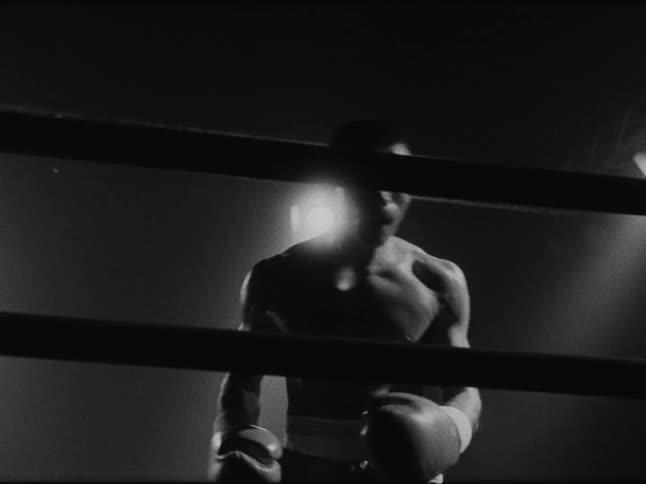 A man boxing in a ring