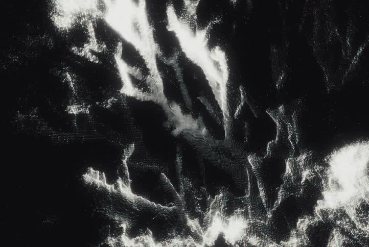 A view of grainy white and black lines