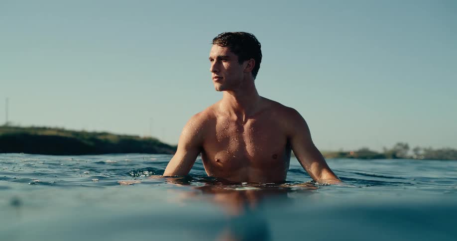 A man standing in a pool