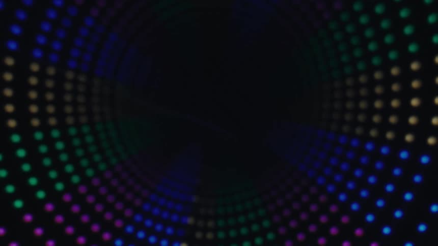 Colored dots are in a large circle