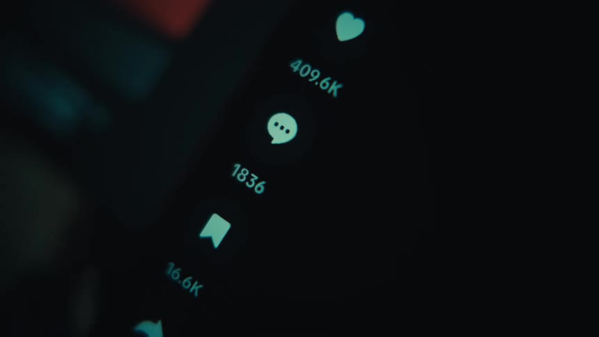 A close up of a scrolling screen