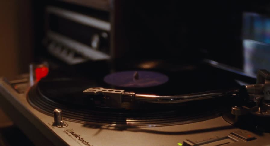 Putting the needle down on a record