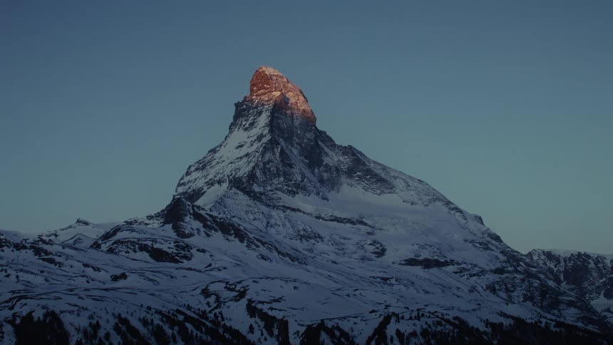 The Matterhorn Illuminated by Beautiful Morning Sunlight