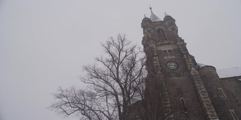A view of a church tower