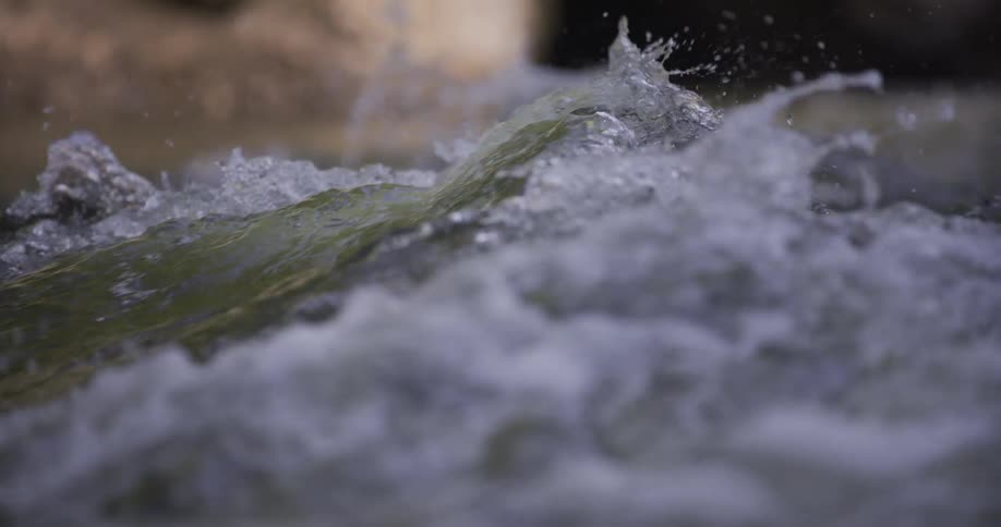 A river with water flowing fast