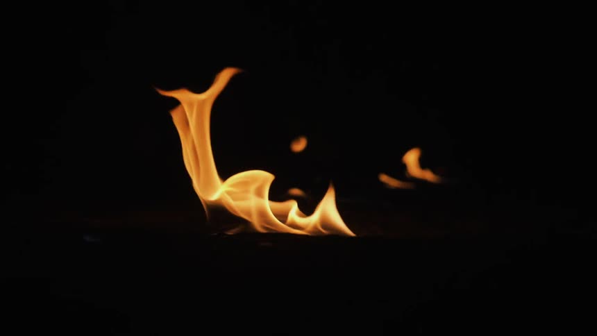 Fire burning with no background