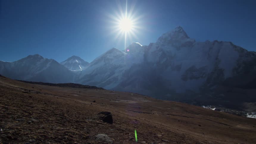 View of mountains on a sunny dya