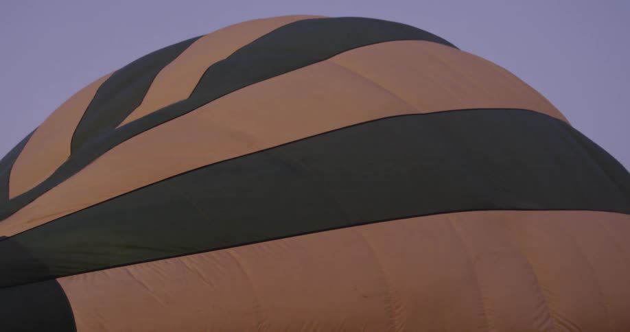 A hot air balloon being filled