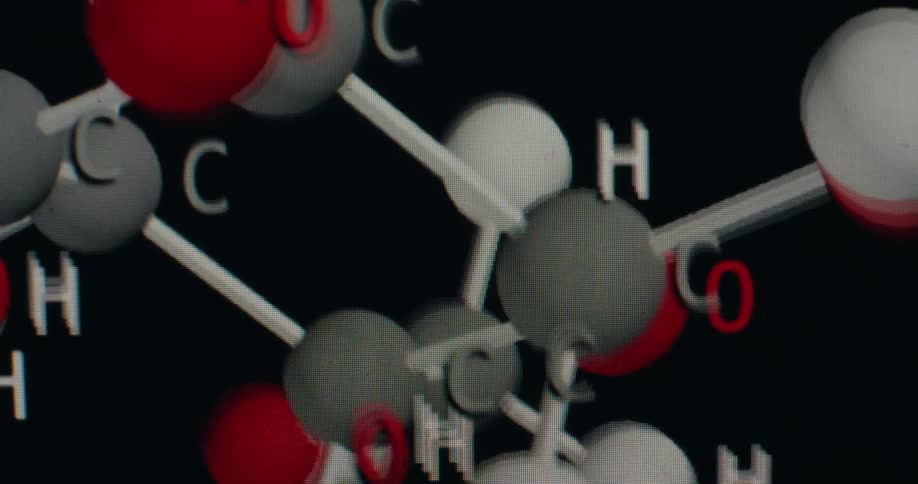 A montage of various animated 3D molecular structures rotating on a digital screen, showcasing different chemical compounds
