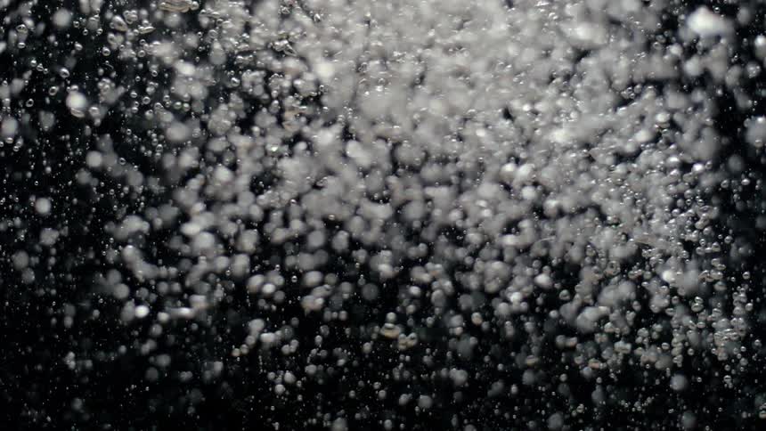Bubbles swirl in a liquid