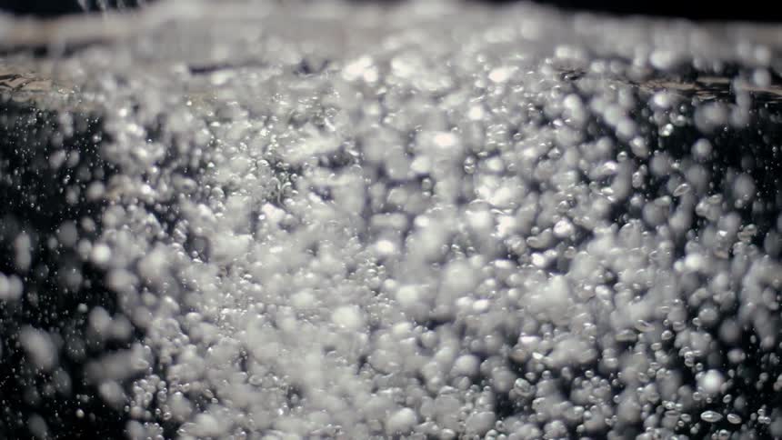 Water bubbles roiling