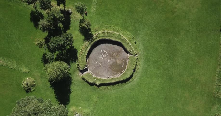 A small circle below is surrounded by green