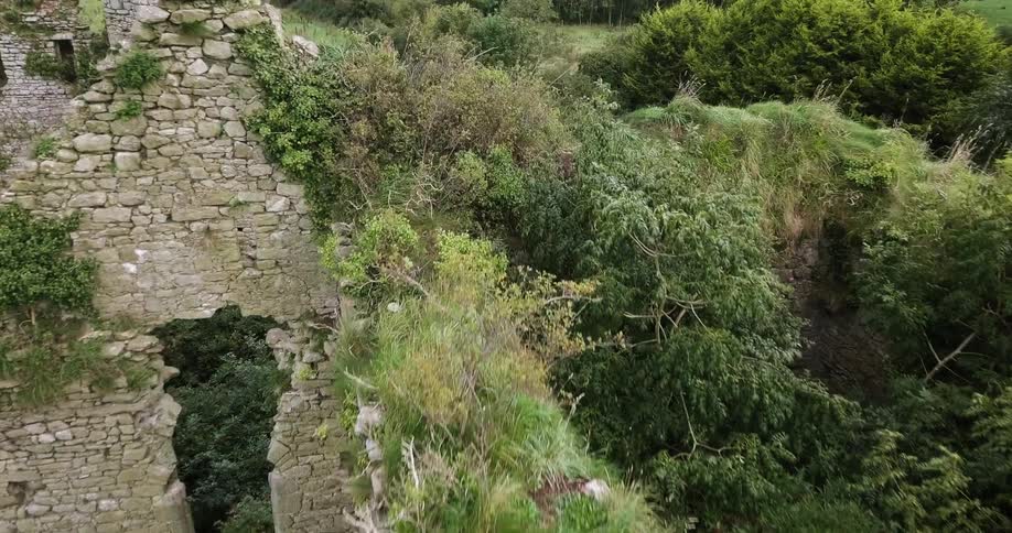 Ruins of abandoned stone building