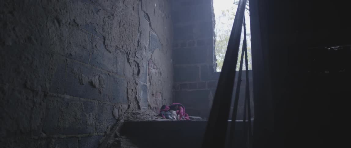 View of a dirty decrepit basement