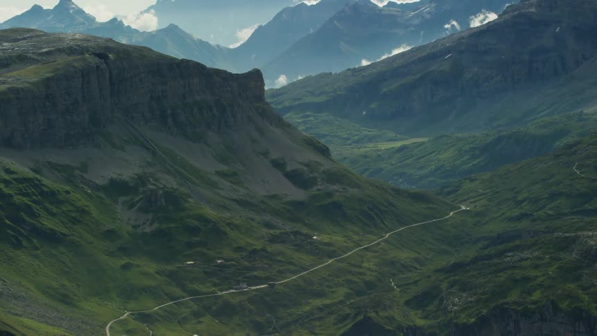 View of a vast mountain range