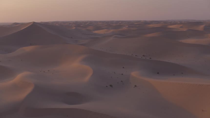 The desert has many dunes
