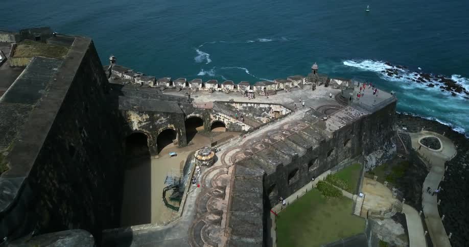 The coast has a tall wall around it