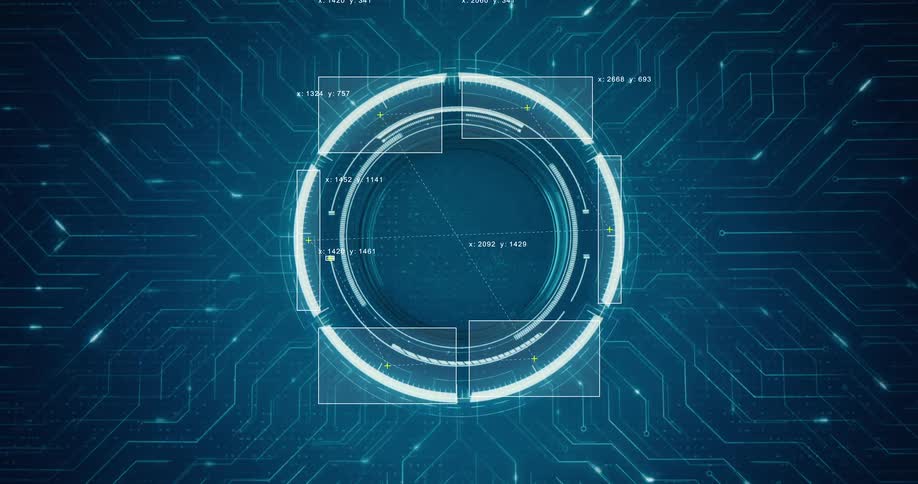 Futuristic HUD interface scans and analyzes a specimen in a petri dish held by a gloved hand, symbolizing advanced scientific research