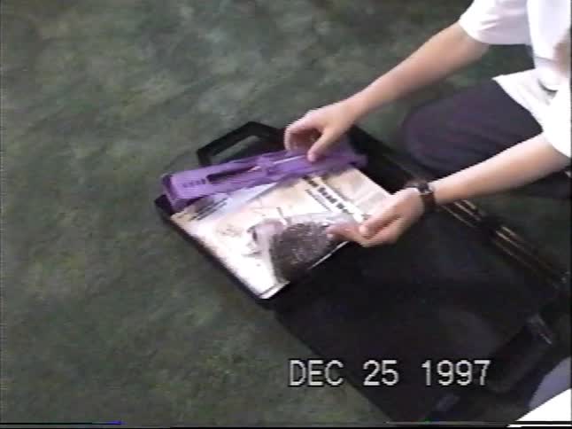 Vintage home video from 1997 captures the excitement of opening a beading kit on Christmas morning