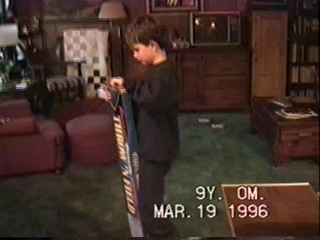 A 9-year-old boy gets a huge surprise when he opens a track and field playset for his birthday in this 1996 home video
