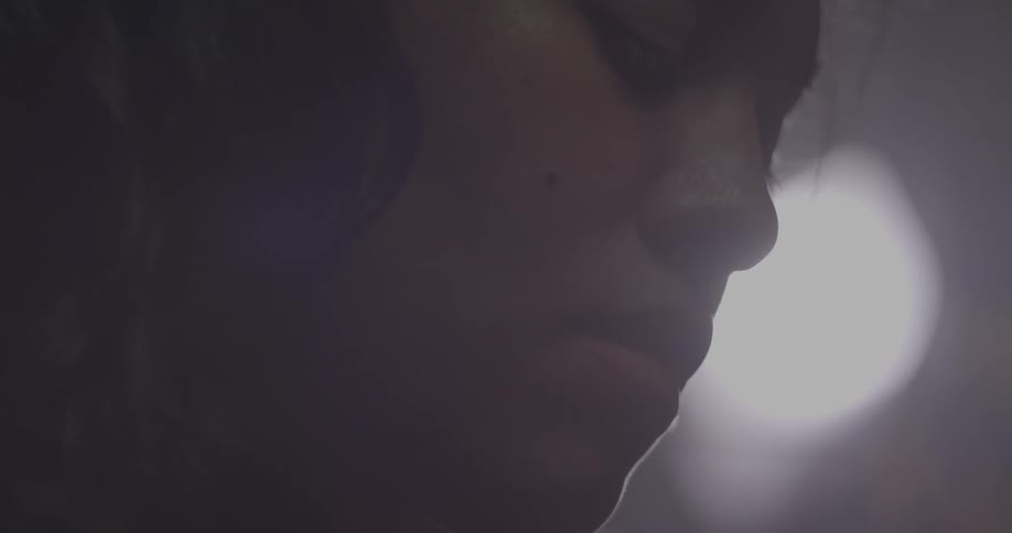 A woman is deep in concentration