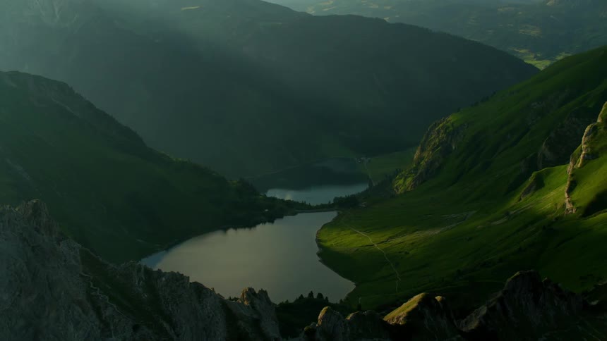 Mountainous landscape on a sunny day