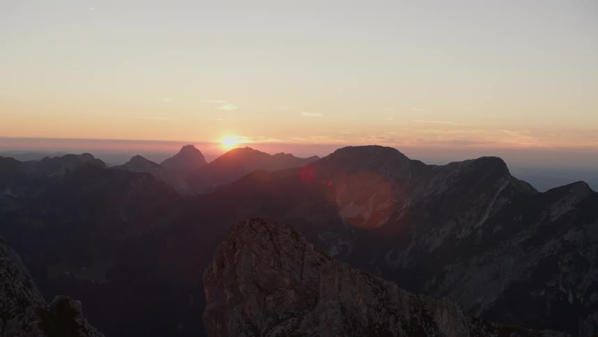 Mountain tops at sunrise
