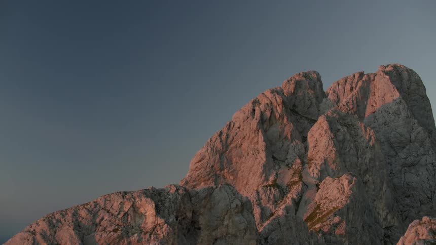 Mountainous landscape at sunset