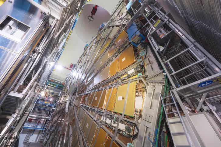 Time-lapse footage reveals the complex inner workings of the Large Hadron Collider as engineers perform maintenance
