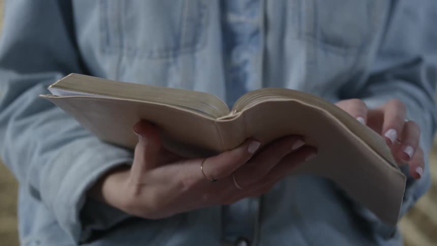 A person is reading a book