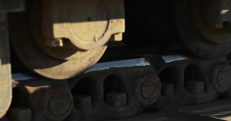 The wheels move over the tracks of this vehicle