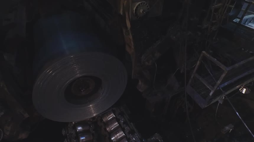 Machinery operates in a factory