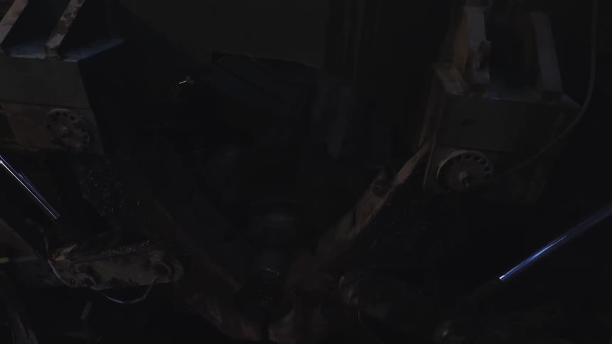 The dark area has a machine moving