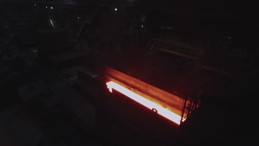 The conveyor belt is moving something along the line