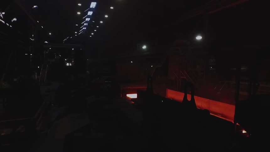 There are lights on the ceiling of this warehouse