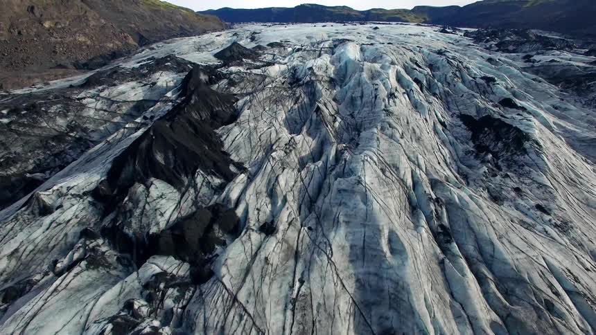 flight over iceland Glacier