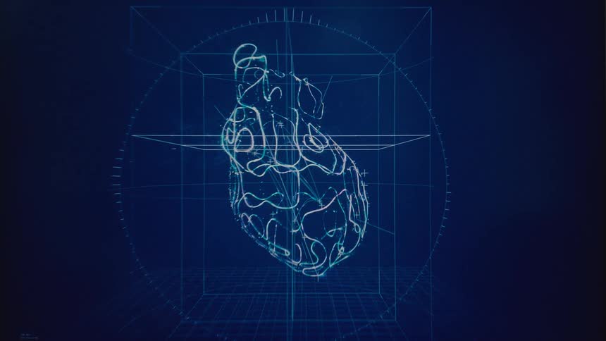Advanced diagnostic software analyzes a 3D model of a human heart to locate an arrhythmia for ablation