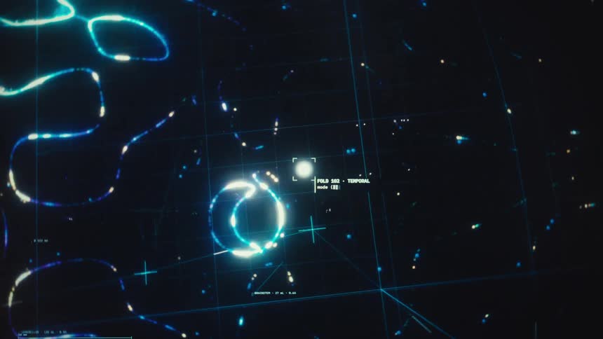 Digital animation of a brain scan with a high-tech HUD, zooming into the intricate pathways of the neural network