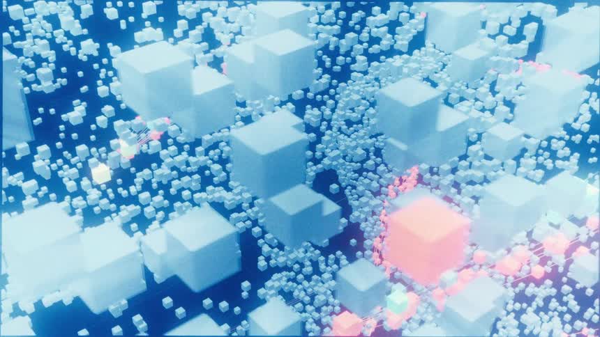 An advanced neurological scan visualizes brain activity with a glowing 3D particle model, zooming into an abstract network of data nodes for deep analysis