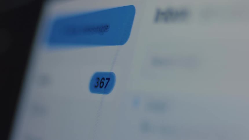Close-up of a social media engagement counter rapidly increasing as a message goes viral