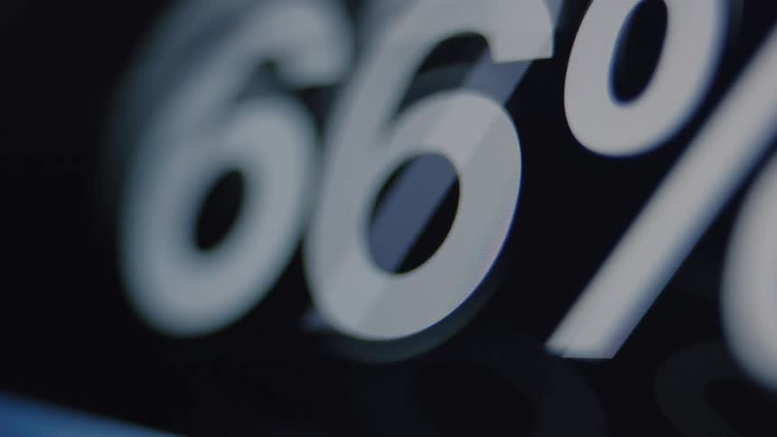 A digital percentage counter rapidly increases from one to ninety-nine percent before a blue checkmark confirms completion