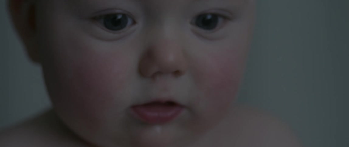 Close up of a baby's face