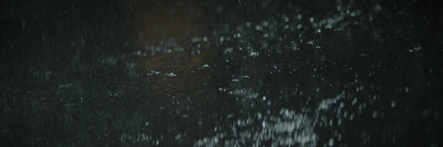 Rain hits the ground