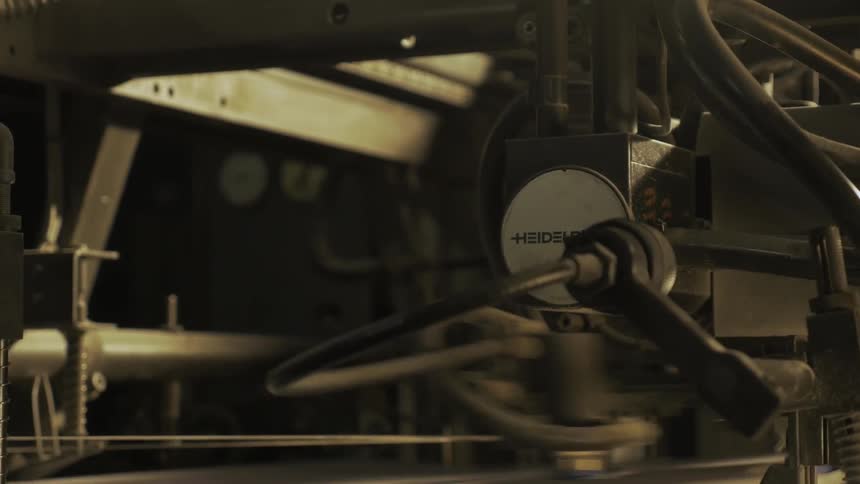 Paper is sorted through a piece of machinery