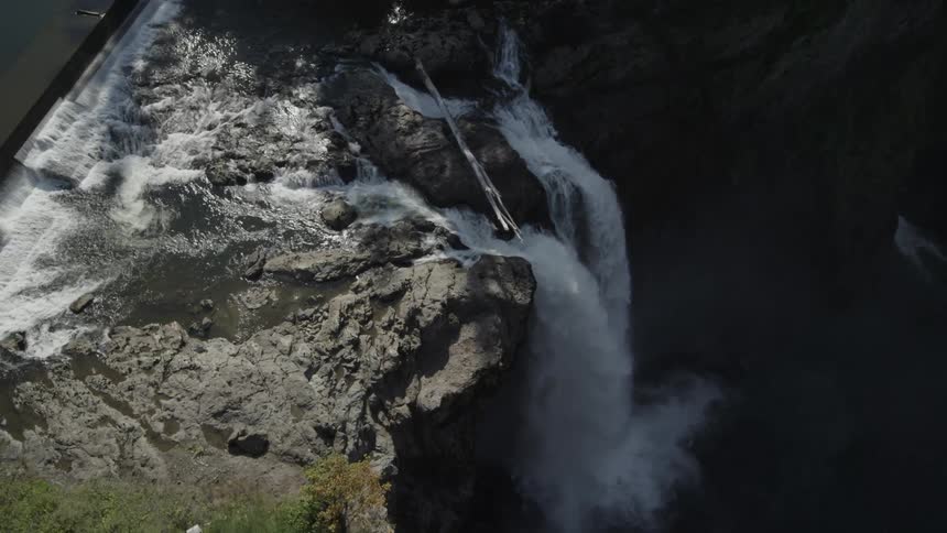 River water cascading over a waterfall